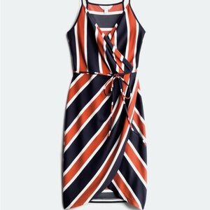 41 Hawthorn Annora Faux Wrap Striped Sleeveless Wrap Knit Dress